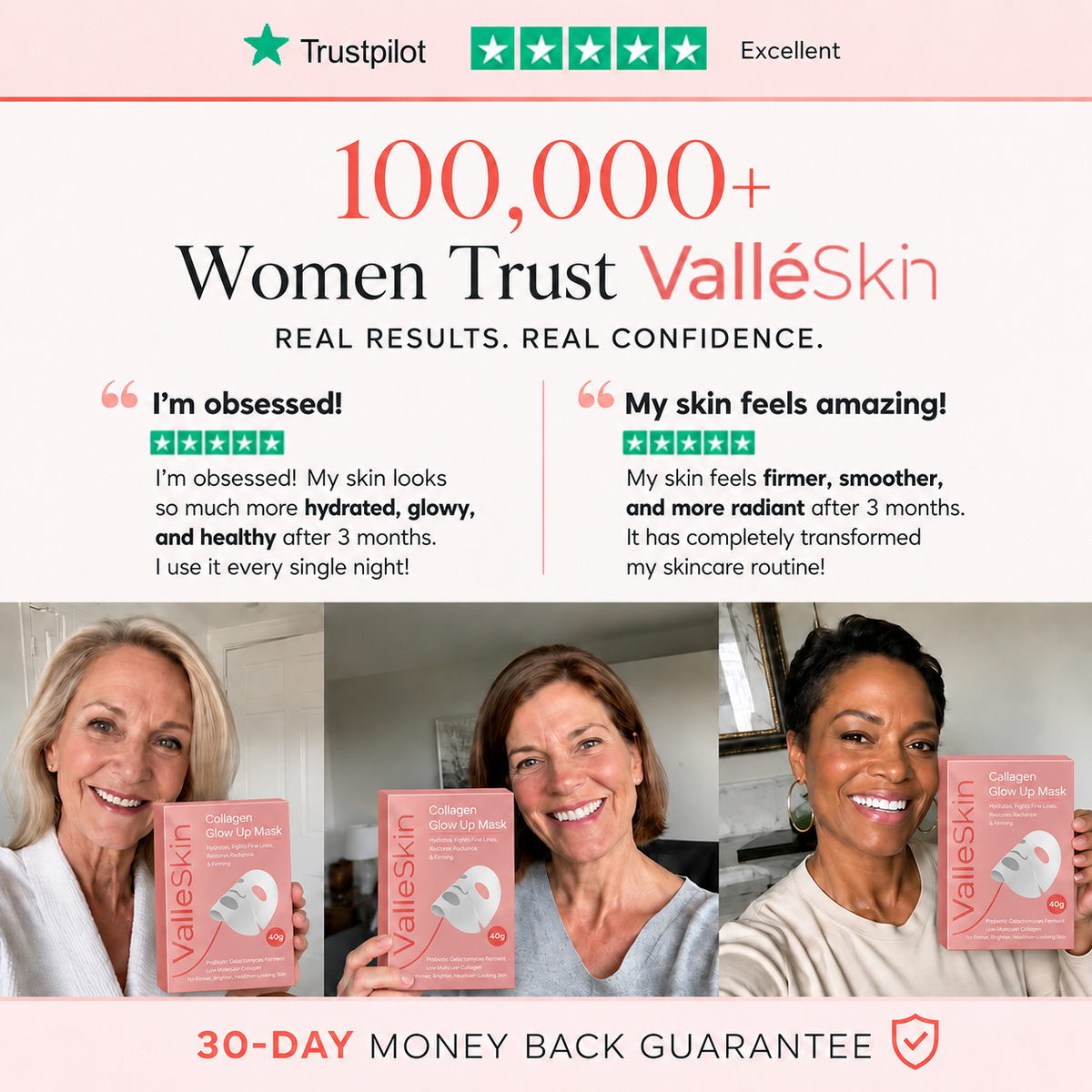 Collagen Glow Up Mask 2.0 ValléSkin