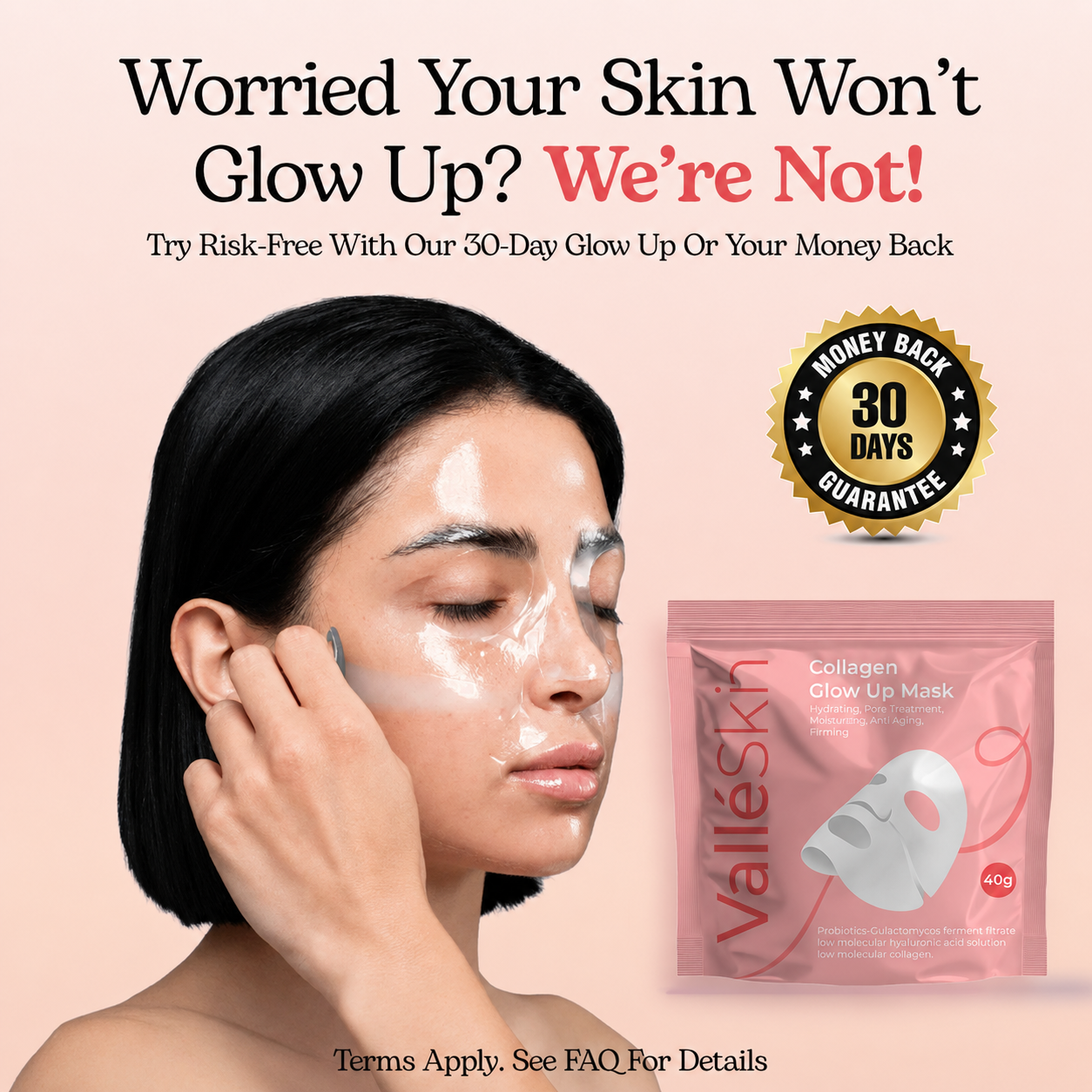 Collagen Glow Up Mask 2.0 ValléSkin